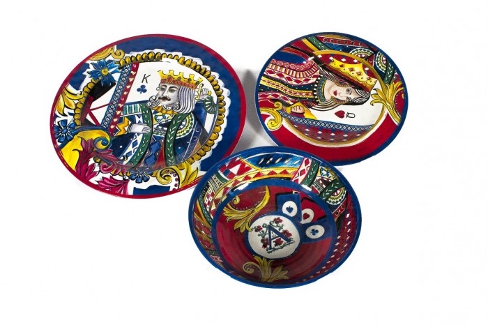 18-piece table service BACI MILANO Queen of Multicolor Hearts