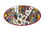 Oval Serving Plate BACI MILANO Queen of Multicolor Hearts