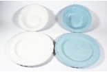 18-piece table service BACI MILANO Joke - Table & Kitchen Light Blue / White