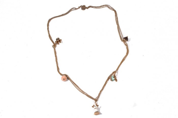 Necklace with AZHAR Multicolor Princess pendants