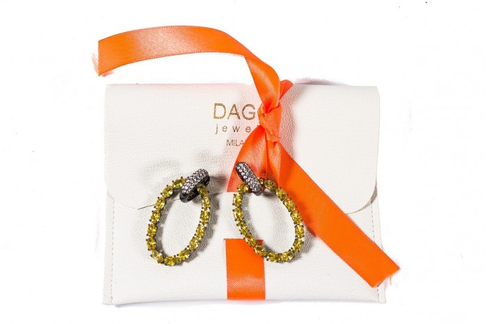 DAGO Jewels Gelbe Kreis-Ohrringe